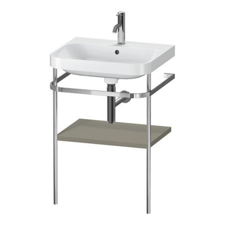 Duravit Möbelwaschtisch-Kombi Happy D.2 Plus 57,5x49cm, 1 HL, st-g s-matt, m Konsole