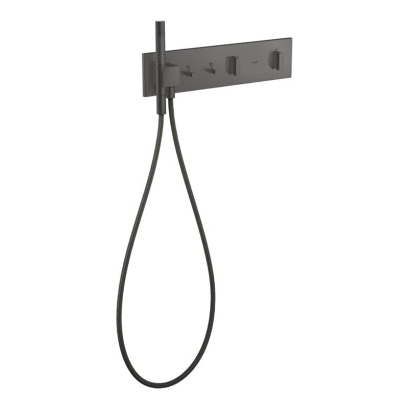 hansgrohe Fertigset ShowerComposition UP-THM, 2 Verbr., brushed black chrome