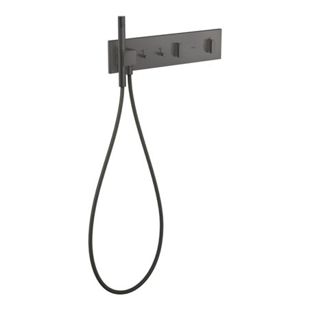 hansgrohe Fertigset ShowerComposition UP-THM, 2 Verbr., brushed black chrome