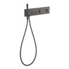 hansgrohe Fertigset ShowerComposition UP-THM, 2 Verbr., brushed black chrome