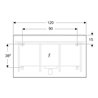Geberit Lichtspiegel Option Plus 120x70cm, Alu elox., dir./ind. Beleucht.