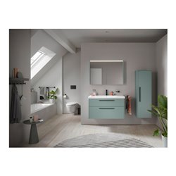 Duravit LED-Spiegel D-Code 2.0 m Steckd. 2 T, Lichtf o, 100x70x14,8cm, fjordg ma