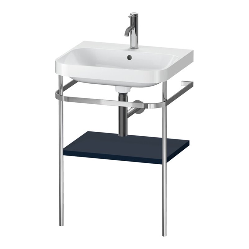 Duravit Möbelwaschtisch-Kombi Happy D.2 Plus 57,5x49cm, 1 HL, blau s-matt, m Konsole