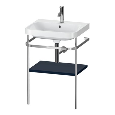 Duravit Möbelwaschtisch-Kombi Happy D.2 Plus 57,5x49cm, 1 HL, blau s-matt, m Konsole