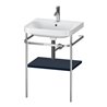 Duravit Möbelwaschtisch-Kombi Happy D.2 Plus 57,5x49cm, 1 HL, blau s-matt, m Konsole