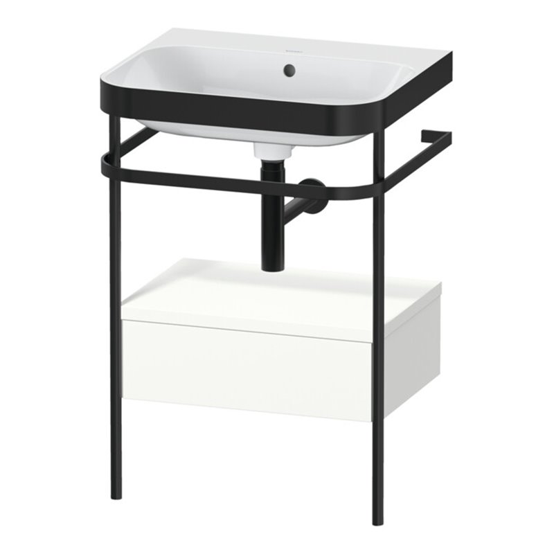 Duravit Möbelwaschtisch-Kombi Happy D.2 Plus 57,5x49cm, o HL, w m, m Konso, 1 Lad