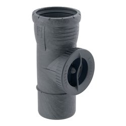 Geberit Reinigungsstück Silent Pro DN 125, 90Gr, mit runder Serviceöffnung