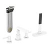 hansgrohe Fertigmontageset Finoris 4-L-BW-Rand-Arm., mit sBox, mattweiß