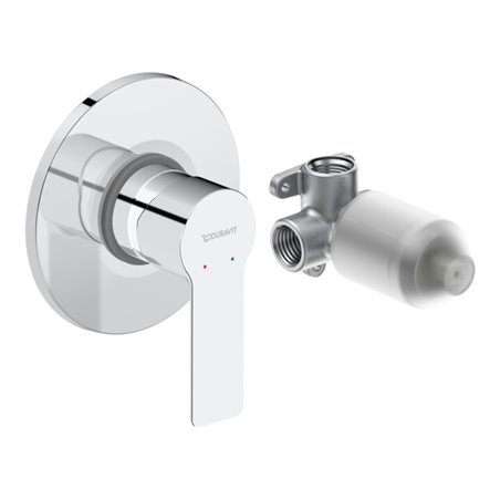 Duravit Fertigset UP-Brause-Einhebelmischer D-Code Keramikmischsystem, rund, 27 l, chrom