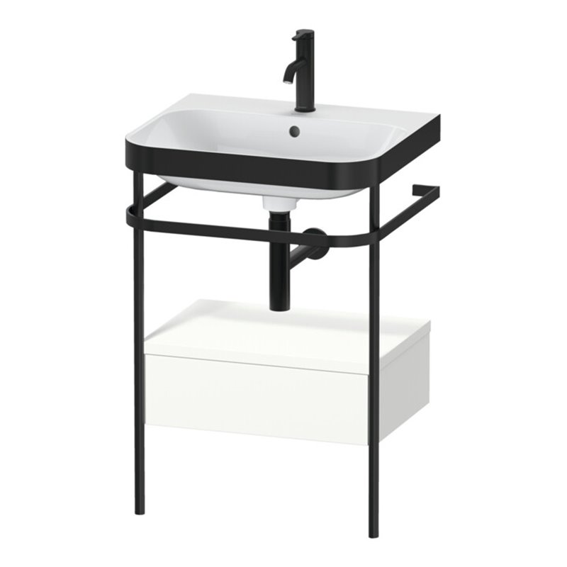 Duravit Möbelwaschtisch-Kombi Happy D.2 Plus 57,5x49cm, 1 HL, w m, m Konso, 1 Lad