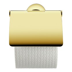 Duravit Papierrollenhalter Starck T 12,5x8,3cm, mit Deckel, Gold poliert