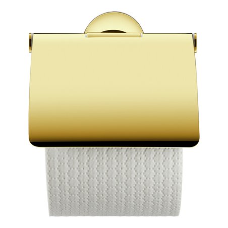 Duravit Papierrollenhalter Starck T 12,5x8,3cm, mit Deckel, Gold poliert