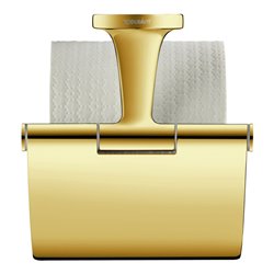 Duravit Papierrollenhalter Starck T 12,5x8,3cm, mit Deckel, Gold poliert