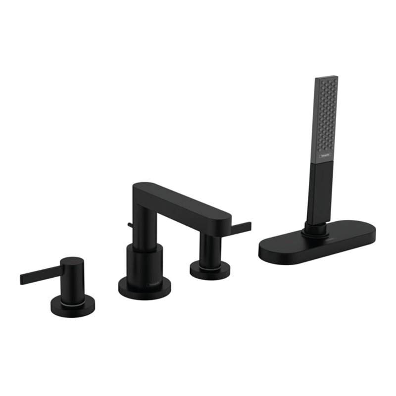hansgrohe Fertigmontageset Finoris 4-L-BW-Rand-Arm., mit sBox, schwarz matt
