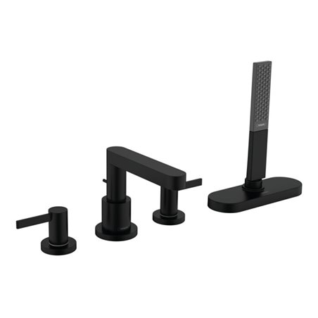 hansgrohe Fertigmontageset Finoris 4-L-BW-Rand-Arm., mit sBox, schwarz matt