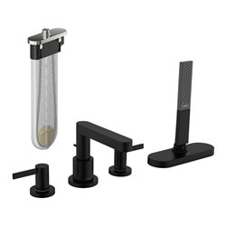 hansgrohe Fertigmontageset Finoris 4-L-BW-Rand-Arm., mit sBox, schwarz matt