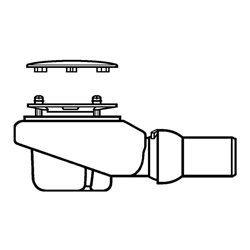 V&B Ablauf TempoplexPlus d 9cm, für Duschwanne, chrom-matt