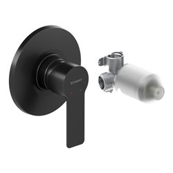 Duravit Fertigset UP-Brause-Einhebelmischer D-Code Keramikmisch., rund, 27 l, schwarz matt