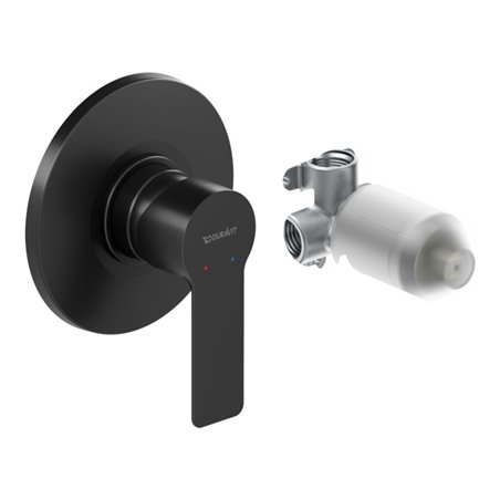 Duravit Fertigset UP-Brause-Einhebelmischer D-Code Keramikmisch., rund, 27 l, schwarz matt