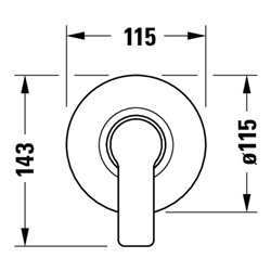 Duravit Fertigset UP-Brause-Einhebelmischer D-Code Keramikmisch., rund, 27 l, schwarz matt