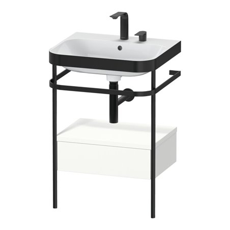 Duravit Möbelwaschtisch-Kombi Happy D.2 Plus 57,5x49cm, 2 HL, w m, m Konso, 1 Lad