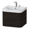Duravit Möbelwaschtisch Happy D.2 Plus 57,5x49cm, 2 HL, Nussb geb., 2 Schubk.