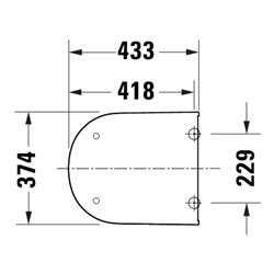 Duravit WC-Sitz D-Code ohne Absenkautomatik, abnehmbar, weiß