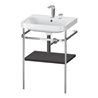Duravit Möbelwaschtisch-Kombi Happy D.2 Plus 57,5x49cm, 2 HL, graph matt, m Konsole