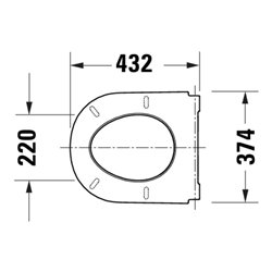 Duravit WC-Sitz D-Code vormont., o. Absenkaut., abnehmbar, weiß
