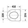 Duravit WC-Sitz D-Code vormont., o. Absenkaut., abnehmbar, weiß