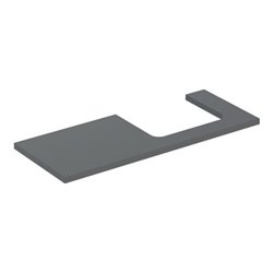 Geberit Waschtisch-Platte One 120x3x47cm, lava/lackiert ma, Ausschn re