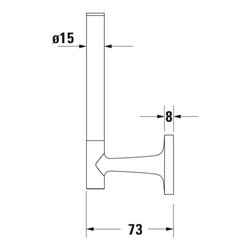 Duravit Reserve-Papierhal. Starck T 5x7,3cm, Bronze gebürstet