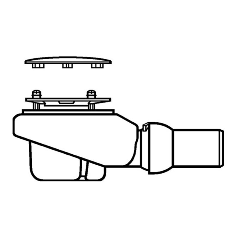 V&B Ablauf TempoplexPlus Compact d 9cm, für Duschwanne, weiß
