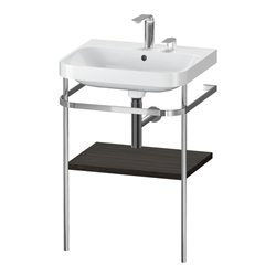 Duravit Möbelwaschtisch-Kombi Happy D.2 Plus 57,5x49cm, 2 HL, Nussb geb., m Konsole