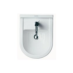 Duravit Wand-Bidet Starck 3 36,5x54cm, m HL, ÜL, Hahnlochbank, weiß