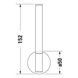 Duravit Reserve-Papierhal. Starck T 5x7,3cm, Gold poliert