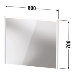 Duravit LED-Spiegel D-Code 2.0 80x70x5cm, 6 W, grün ma, Lichtfeld oben