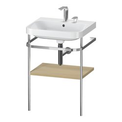 Duravit Möbelwaschtisch-Kombi Happy D.2 Plus 57,5x49cm, 2 HL, Medit. Ei, m Konsole