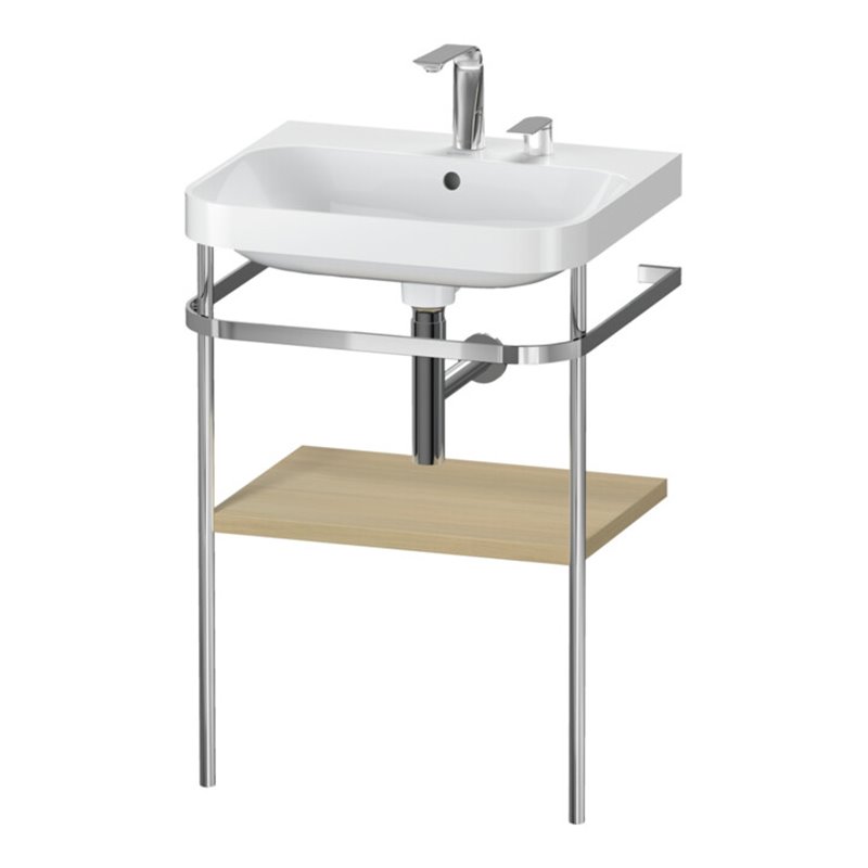 Duravit Möbelwaschtisch-Kombi Happy D.2 Plus 57,5x49cm, 2 HL, Medit. Ei, m Konsole