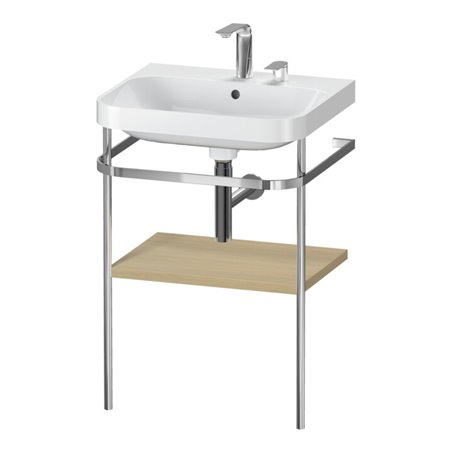 Duravit Möbelwaschtisch-Kombi Happy D.2 Plus 57,5x49cm, 2 HL, Medit. Ei, m Konsole