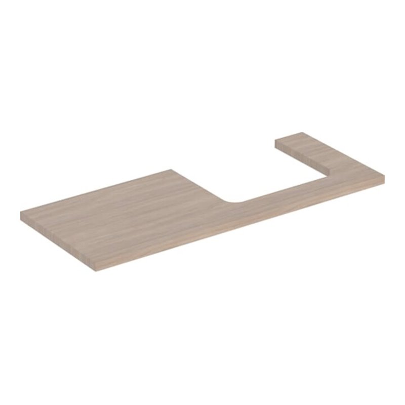 Geberit Waschtisch-Platte One 120x3x47cm, Eiche/Mela Holz, Ausschn re