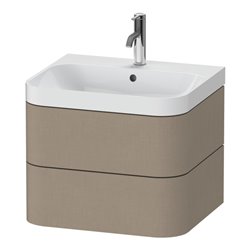 Duravit Möbelwaschtisch Happy D.2 Plus 57,5x49cm, 1 HL, leinen, 2 Schubkästen