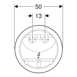 Geberit Lichtspiegel Option Round d 50cm, direkte-/indirekte Beleuchtung