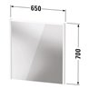 Duravit LED-Spiegel D-Code 2.0 65x70x5cm, 5 W, Tau matt, Lichtfeld oben