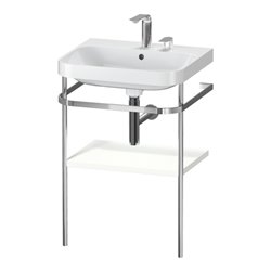 Duravit Möbelwaschtisch-Kombi Happy D.2 Plus 57,5x49cm, 2 HL, we s-matt, m Konsole