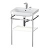 Duravit Möbelwaschtisch-Kombi Happy D.2 Plus 57,5x49cm, 2 HL, we s-matt, m Konsole