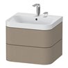 Duravit Möbelwaschtisch Happy D.2 Plus 57,5x49cm, 2 HL, leinen, 2 Schubkästen
