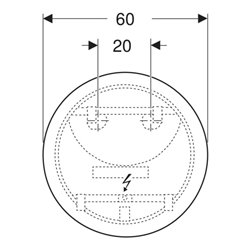 Geberit Lichtspiegel Option Round d 60cm, direkte-/indirekte Beleuchtung