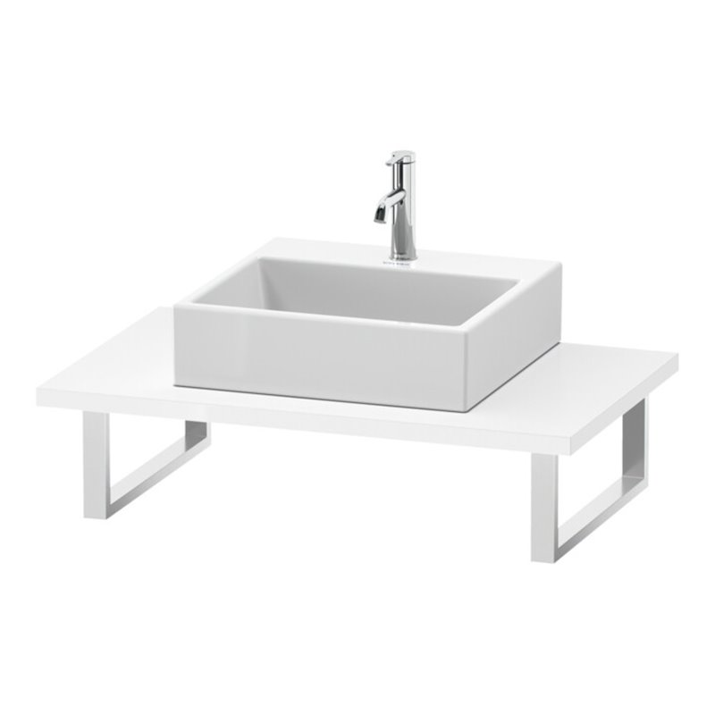 Duravit Konsole L-Cube 80-200x55cm, 1 AS, Stär 3cm, we. hgl