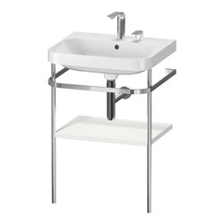 Duravit Möbelwaschtisch-Kombi Happy D.2 Plus 57,5x49cm, 2 HL, No we s-matt, m Konsole